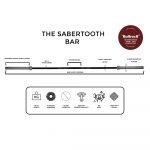 The Sabertooth Bar (20kg, 29mm) Black Hard Chrome - Remastered - Image 2