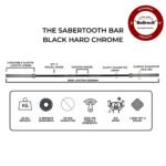 The Sabertooth Bar (20kg, 29mm) Black Hard Chrome - Remastered - Image 3