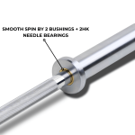 The Cobra Curl Bar - Straight 5 Ft (12.5kg, 28mm) Hard Chrome - Image 4