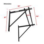 Wall Mount Pull Up Bar 32" - Plain Bar + Knurled Bar + Knurled Neutral handles - Image 2