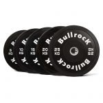 rubber bumper weight plates for weightlifting and powerlifting black in color