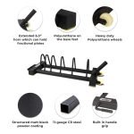 bumper cart weight plates storage rack specifications