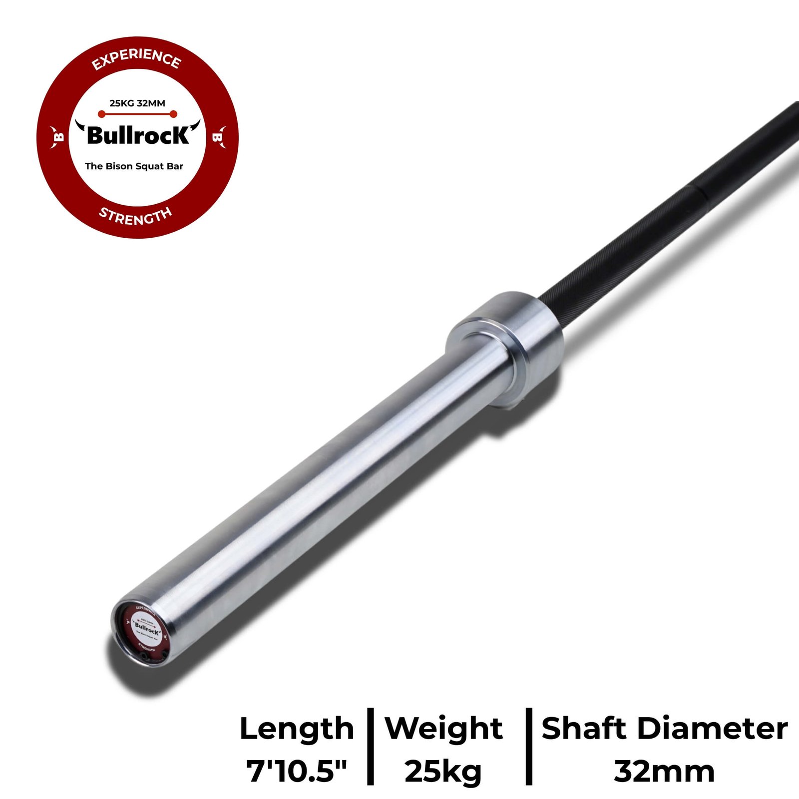 1_The_Bison_Squat_Bar The Bison Squat Bar (25kg, 32mm, 2400mm) - Remastered - Image 1