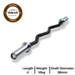 The Cobra Curl Bar - EZ 4 Ft (10kg, 28mm) Black Ceramic