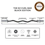 The Cobra Curl Bar - EZ 4 Ft (10kg, 28mm) Black Ceramic - Image 2