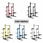 half rack in red black yellow blue white in colours