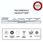 The DireWolf Deadlift Bar (20kg, 27mm, 2330mm) Black – Remastered - Image 3