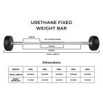 Urethane Fixed Weight Bars Set 100kg - Image 3