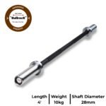 The Cobra Curl Bar - Straight 4 Ft (10kg, 28mm) Black Ceramic