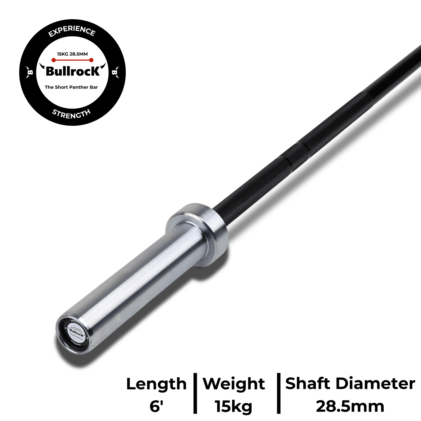 1_The_Short_Panther_Bar_Black_Hard_Chrome The Short Bar 6ft (15kg,28.5mm) Black Hard Chrome - Remastered - Image 1