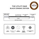 The Cobra Curl Bar - Straight 4 Ft (10kg, 28mm) Black Ceramic - Image 2