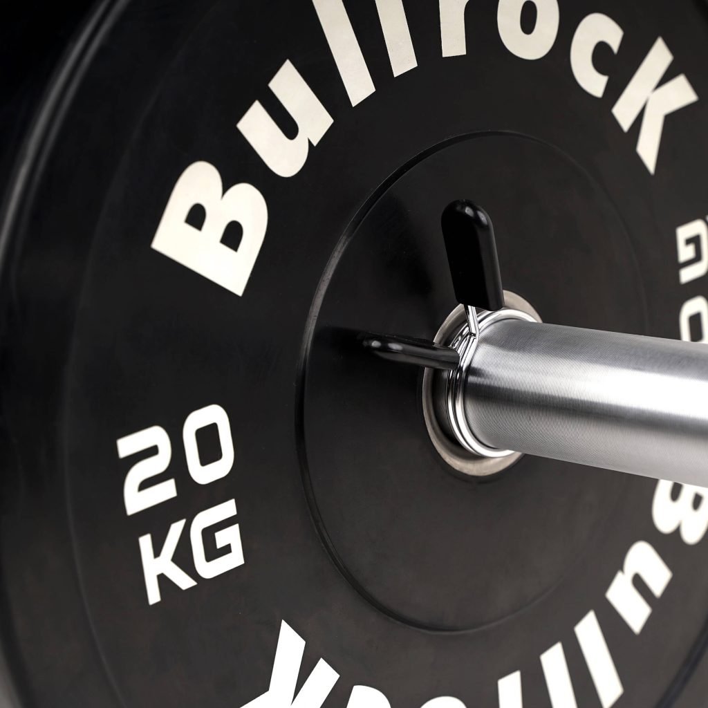 olympic barbell spring collars with plate