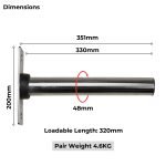 Stainless Steel Weight Horn Pair - 13" - Image 2