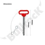 16mm Safety Pin Red - Image 3