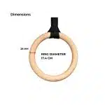 Gymnastic Rings - Wooden - Image 3