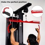 Ergonomic Lat Pull Down Grips Handles 8pcs/Set- Red-Black - Image 5