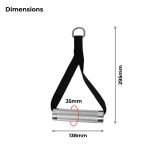 Aluminium D Cable Handle With Bearings and Straps - Image 4