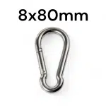 Stainless Steel Carabiner (8x80mm,10x100mm) For Gym Cable Attachments - Image 4
