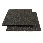 Gym Rubber Tiles - Black & White SBR Top 20mm thick 50x50cm (/Sq mtr price)