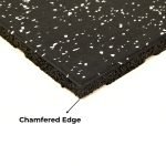 Gym Rubber Tiles - Black & White SBR Top 20mm thick 50x50cm (/Sq mtr price) - Image 2