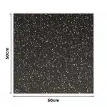 Gym Rubber Tiles - Black & White SBR Top 20mm thick 50x50cm (/Sq mtr price) - Image 3