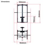 OX7 All-In-One Half Rack With Smith & Lat/Row - 90kg - Image 5
