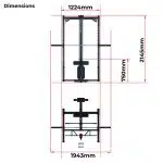 OX7 All-In-One Half Rack With Smith & Lat/Row - 90kg - Image 5