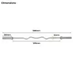 The Rackable EZ Curl Bar (16kg,30mm, 6'2") Hard Chrome - Image 5