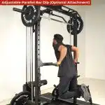 OX7 All-In-One Half Rack With Smith & Lat/Row - 90kg - Image 4