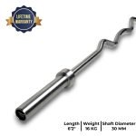 The Rackable EZ Curl Bar (16kg,30mm, 6'2") Hard Chrome