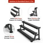Dumbbell Rack 3-Tier 3TER For Round Dumbbells - Image 3