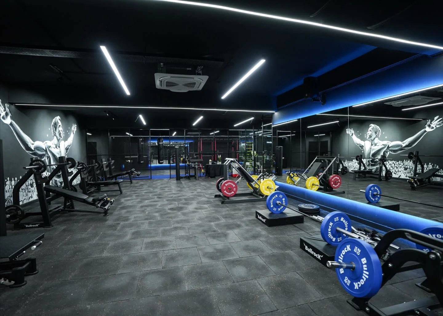 BullrocK-equipped commercial gym floor
