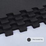 Interlocking Fine Crumb Rubber Tile 49x49 cm Thick 15 mm (Pack of 8 pcs) Black and White - Image 3