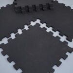 Interlocking Fine Crumb Rubber Tile 49x49 cm Thick 15 mm (Pack of 8 pcs) Black and White - Image 8